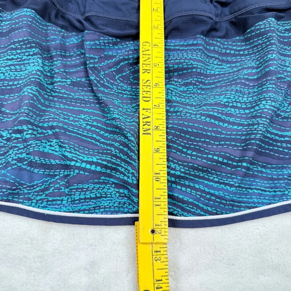 Athleta Women Size 6 Navy Teal Abstract Print Athletic Running‎ Tennis Skort